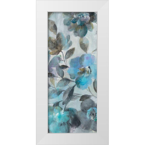 Twilight Flowers III White Modern Wood Framed Art Print by Nai, Danhui