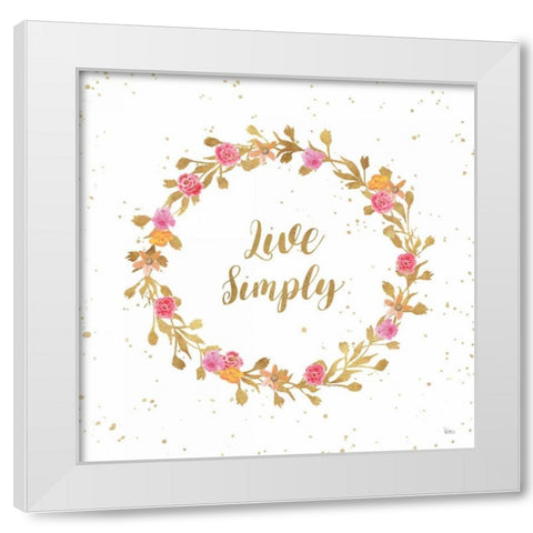 Say it Simply I White Modern Wood Framed Art Print by Charron, Veronique