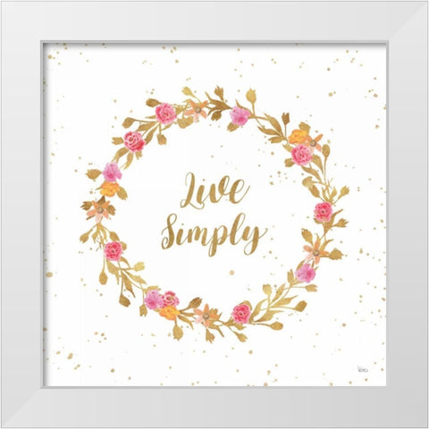 Say it Simply I White Modern Wood Framed Art Print by Charron, Veronique