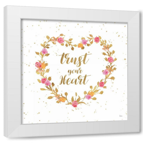 Say it Simply II White Modern Wood Framed Art Print by Charron, Veronique