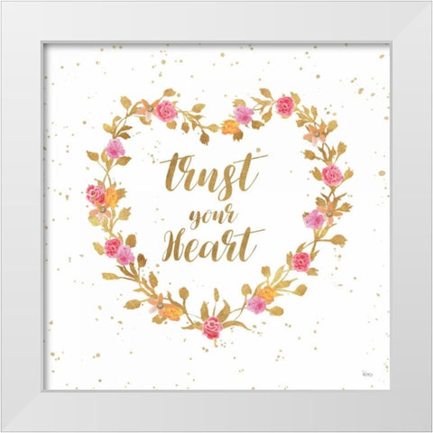 Say it Simply II White Modern Wood Framed Art Print by Charron, Veronique