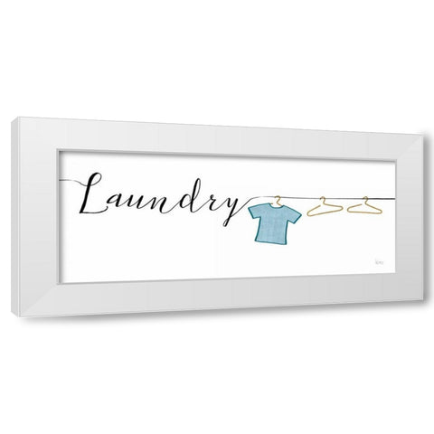 Wash and Dry I White Modern Wood Framed Art Print by Charron, Veronique