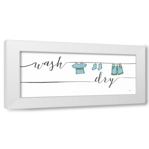 Wash and Dry II White Modern Wood Framed Art Print by Charron, Veronique
