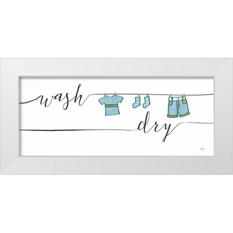 Wash and Dry II White Modern Wood Framed Art Print by Charron, Veronique