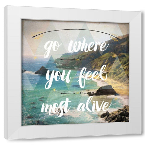 Sea View I White Modern Wood Framed Art Print by Aiken, Jess