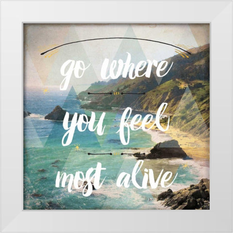 Sea View I White Modern Wood Framed Art Print by Aiken, Jess
