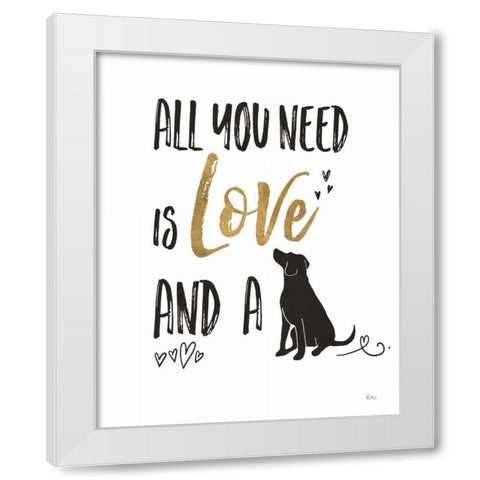 Pet Love II White Modern Wood Framed Art Print by Charron, Veronique