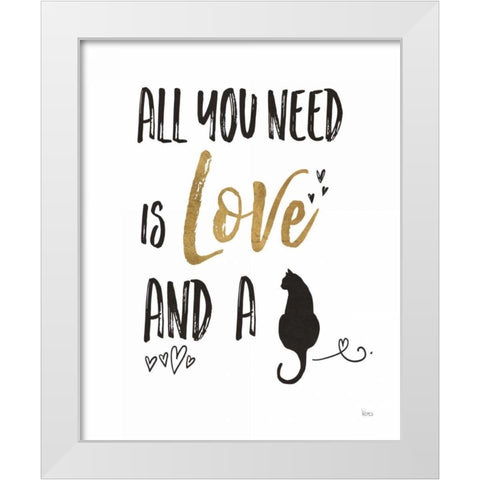 Pet Love IV White Modern Wood Framed Art Print by Charron, Veronique