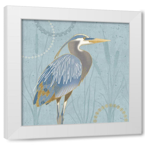 By the Shore II White Modern Wood Framed Art Print by Charron, Veronique