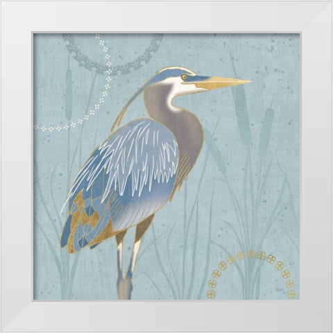 By the Shore II White Modern Wood Framed Art Print by Charron, Veronique