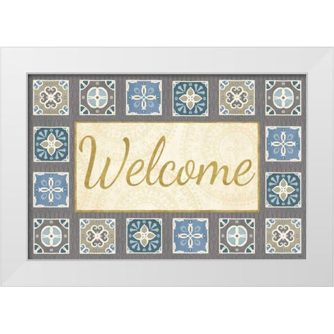 By the Shore XV White Modern Wood Framed Art Print by Charron, Veronique