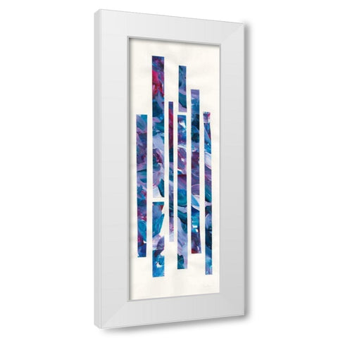 Ribbons of Jewels I White Modern Wood Framed Art Print by Rhue, Piper