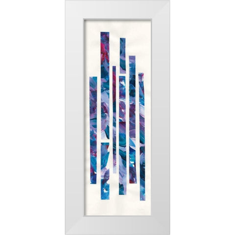 Ribbons of Jewels I White Modern Wood Framed Art Print by Rhue, Piper
