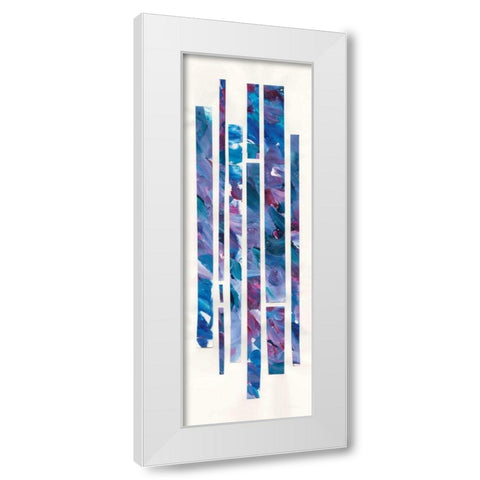 Ribbons of Jewels II White Modern Wood Framed Art Print by Rhue, Piper