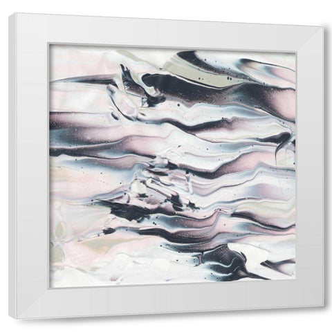 Marbling V Crop White Modern Wood Framed Art Print by Rhue, Piper