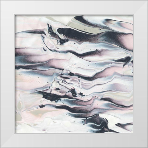 Marbling V Crop White Modern Wood Framed Art Print by Rhue, Piper