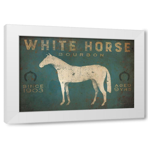 White Horse No Kentucky White Modern Wood Framed Art Print by Fowler, Ryan