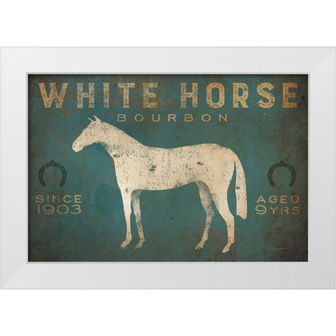 White Horse No Kentucky White Modern Wood Framed Art Print by Fowler, Ryan