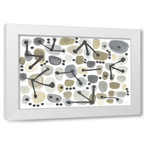 Mid Century I Achroma White Modern Wood Framed Art Print by Warrick, Cheryl