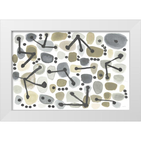 Mid Century I Achroma White Modern Wood Framed Art Print by Warrick, Cheryl