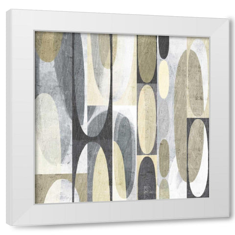 Mod Pods Achroma White Modern Wood Framed Art Print by Mullan, Michael