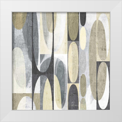 Mod Pods Achroma White Modern Wood Framed Art Print by Mullan, Michael