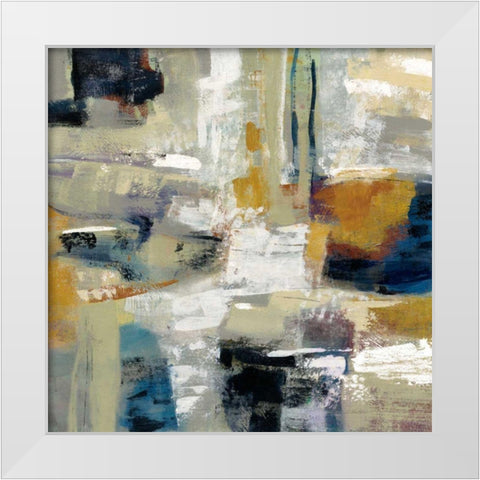 Full Moon I with White White Modern Wood Framed Art Print by Vassileva, Silvia