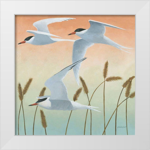 Free as a Bird II v2 White Modern Wood Framed Art Print by Lovell, Kathrine
