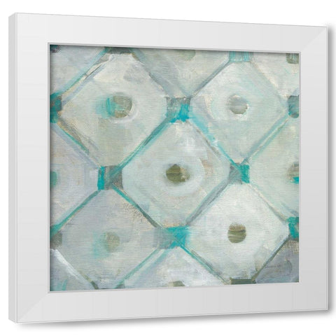 Tile Element I White Modern Wood Framed Art Print by Nai, Danhui