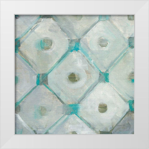 Tile Element I White Modern Wood Framed Art Print by Nai, Danhui