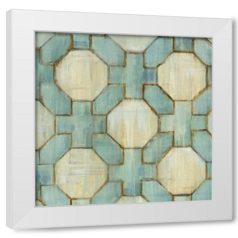 Tile Element V White Modern Wood Framed Art Print by Nai, Danhui