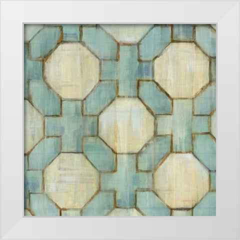 Tile Element V White Modern Wood Framed Art Print by Nai, Danhui