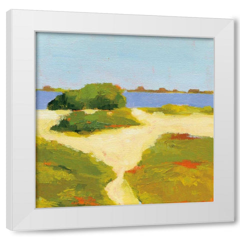 Path to the Beach White Modern Wood Framed Art Print by Adams, Phyllis