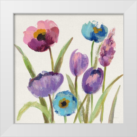 Wild Garden II White Modern Wood Framed Art Print by Vassileva, Silvia
