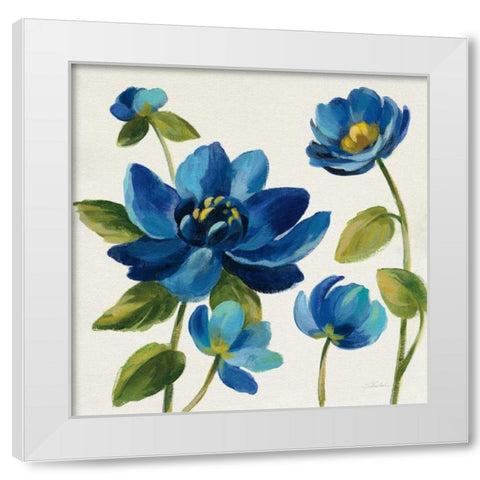 Seaside Garden I White Modern Wood Framed Art Print by Vassileva, Silvia