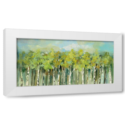 April Tree Trops White Modern Wood Framed Art Print by Vassileva, Silvia