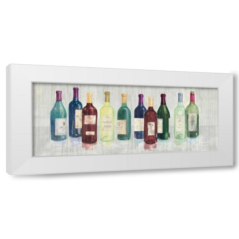 Keeping Good Company on Wood Red Wine White Modern Wood Framed Art Print by Tillmon, Avery
