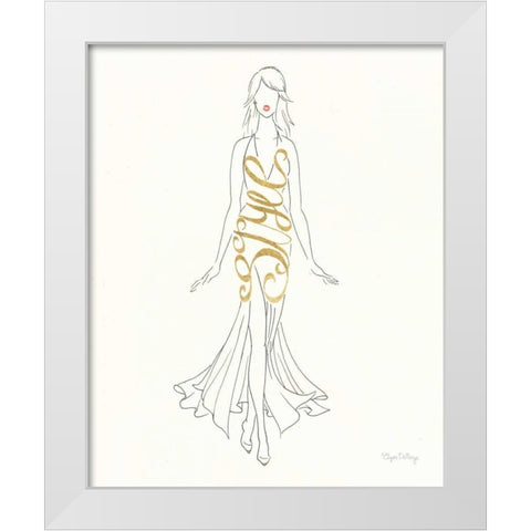 Stylish Sayings I White Modern Wood Framed Art Print by Wild Apple Graphics