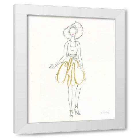 Stylish Sayings II White Modern Wood Framed Art Print by DeNeige, Elyse