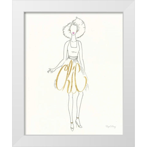 Stylish Sayings II White Modern Wood Framed Art Print by DeNeige, Elyse