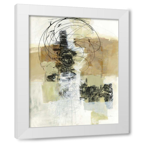Action II Archroma White Modern Wood Framed Art Print by Davies, Jane