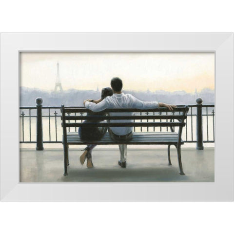 Parisian Afternoon White Modern Wood Framed Art Print by Sullivan, Myles