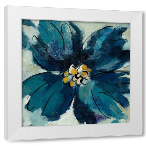 Inky Floral II White Modern Wood Framed Art Print by Vassileva, Silvia