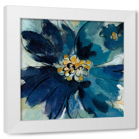 Inky Floral III White Modern Wood Framed Art Print by Vassileva, Silvia