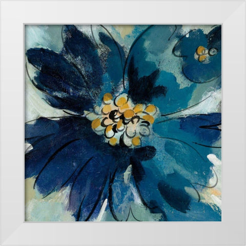 Inky Floral III White Modern Wood Framed Art Print by Vassileva, Silvia