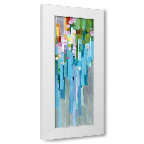 Rainbow of Stripes II White Modern Wood Framed Art Print by Nai, Danhui