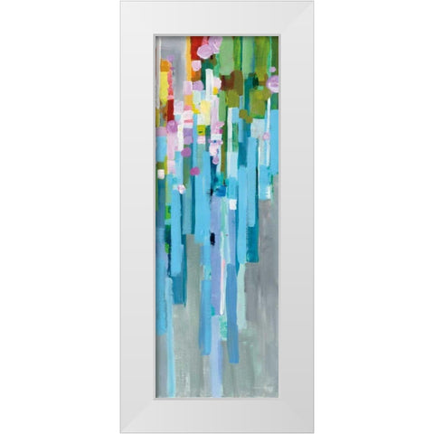 Rainbow of Stripes II White Modern Wood Framed Art Print by Nai, Danhui