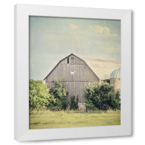 Late Summer Barn II Crop White Modern Wood Framed Art Print by Urquhart, Elizabeth