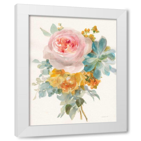 Garden Bouquet II Crop White Modern Wood Framed Art Print by Nai, Danhui