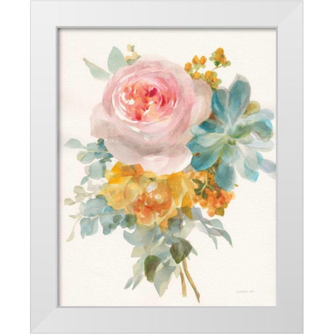 Garden Bouquet II Crop White Modern Wood Framed Art Print by Nai, Danhui